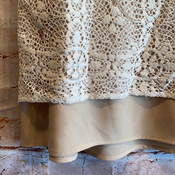 CAbi 798 it girl ivory lace overlay tank top cream - Picture 5 of 8